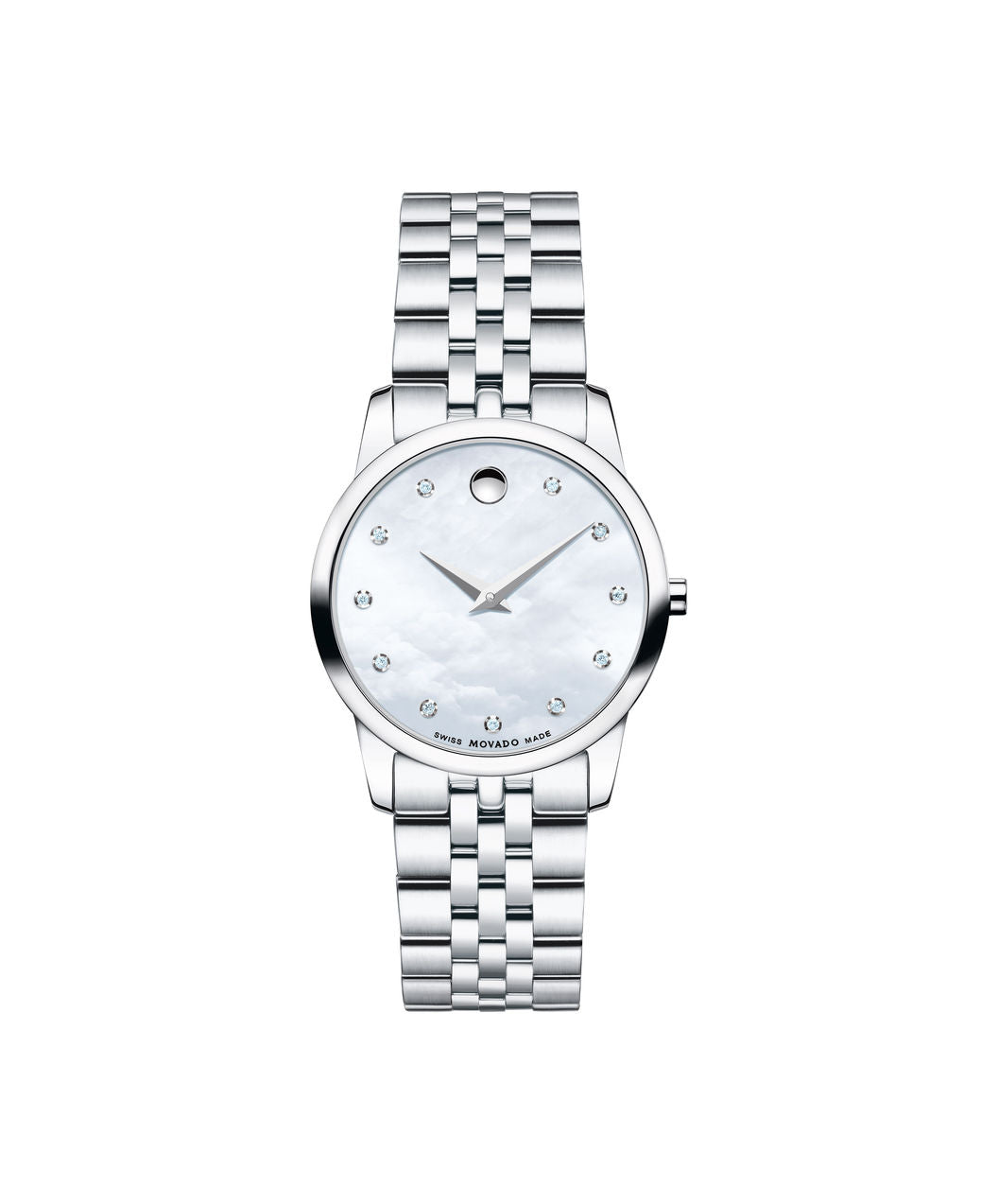 Movado Women's Museum Classic 28mm SS Diamond Dial On Bracelet 0606612