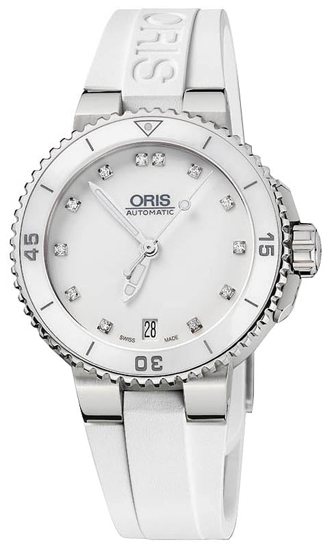 Oris Aquis Date Diamonds 01 733 7652 4191-07 4 18 31 Ladies Watch