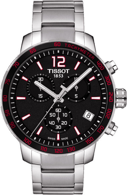 Tissot Quickster Nato Quartz Chronograph Black Dial T095.417.11.057.00 Men's Watch