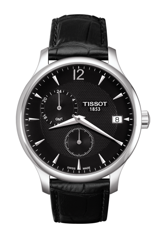 Tissot Tradition GMT Black Dial T063.639.16.057.00 Men's Watch
