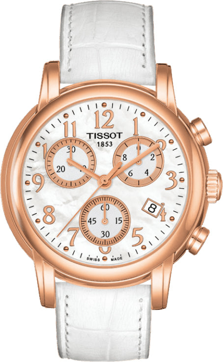 Tissot T-Classic Dressport Chronograph Mother of pearl Dial T050.217.36.112.00 Ladies Watch