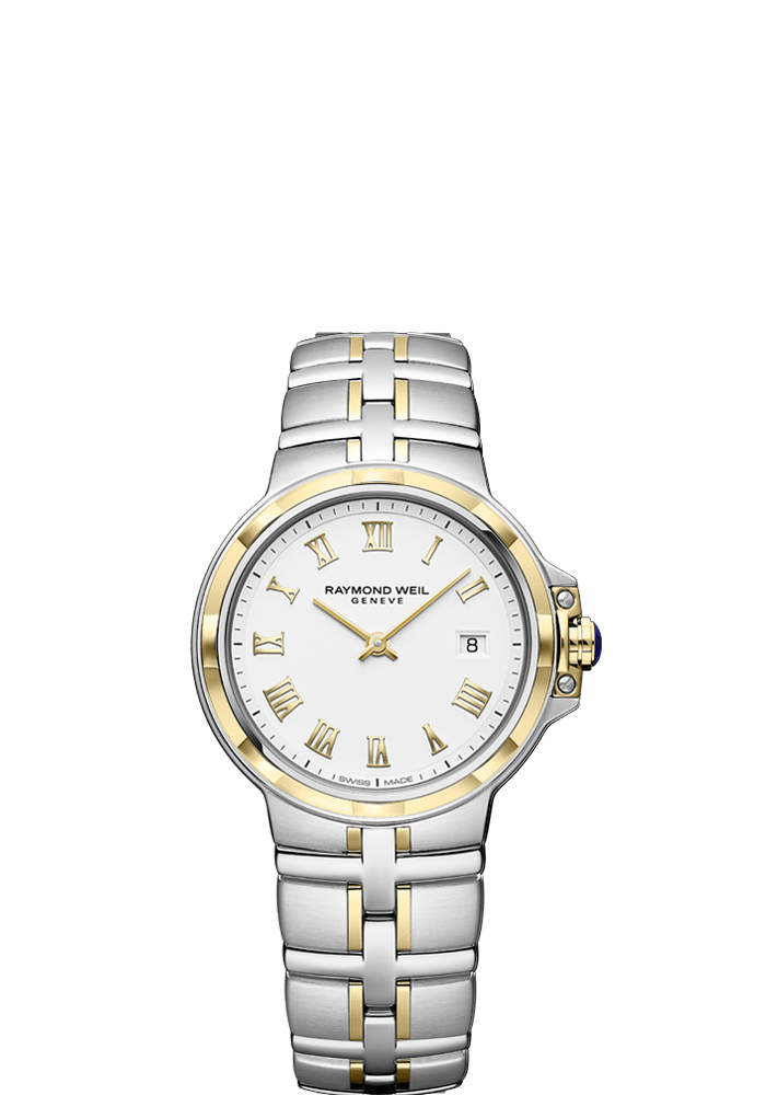 Raymond Weil Parsifal 30mm Two Tone On Bracelet Ladies Watch 5180-STP-00308