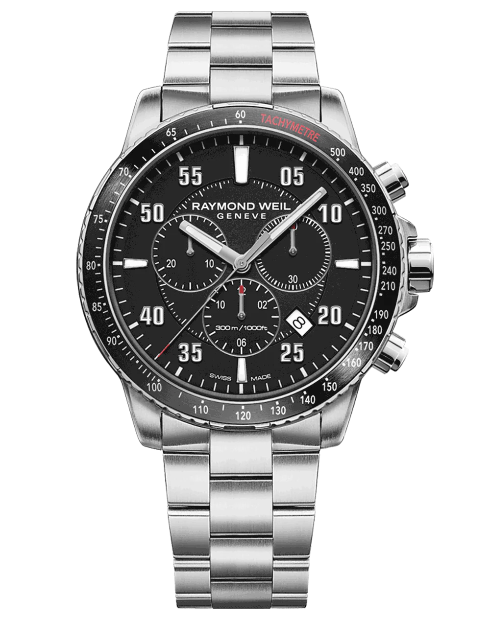 Raymond Weil Tango Quartz Chronograph 43mm Stainless Steel On Bracelet Men's Watch 8570-ST1-05207