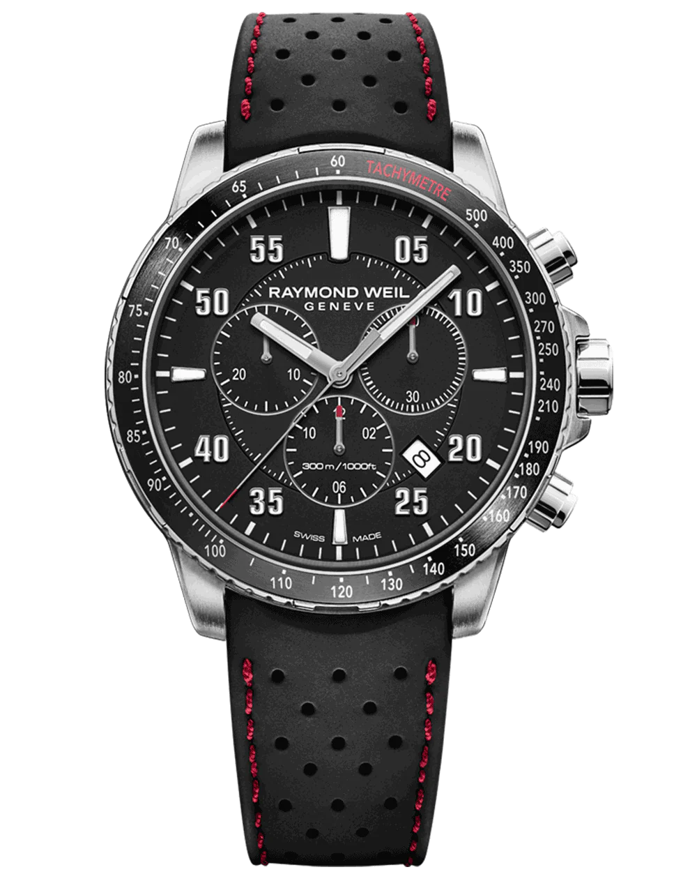 Raymond Weil Tango Quartz Chronograph 43mm Stainless Steel On Strap Men's Watch 8570-SR1-05207