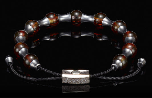 William Henry Beaded Bracelet Amber Zenith BB19 AMB