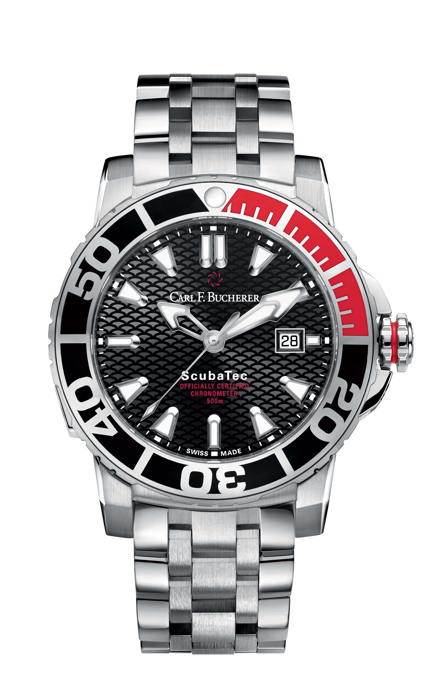 Carl F. Bucherer Patravi ScubaTec Stainless Steel On Bracelet Men's Watch 00.10632.23.33.22