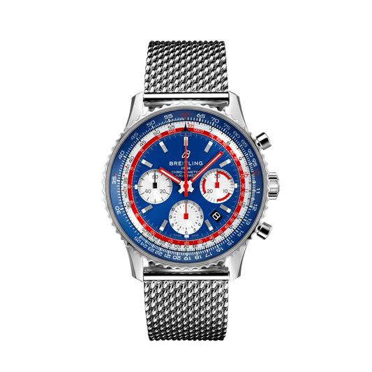 Breitling Navitimer B01 Chronograph 43 PAN AM Edition Stainless Steel On Bracelet Men's Watch AB01212B1C1A1