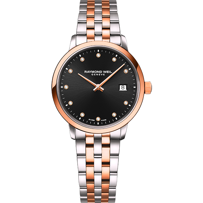 Raymond Weil Toccata 29mm Two-Tone Diamond Dial On Bracelet Ladies Watch 5985-SP5-20081