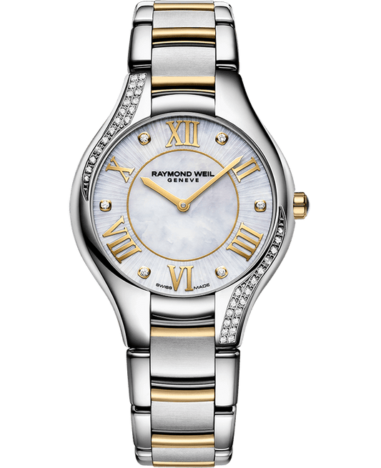 Noemia Ladies 42 Diamond Quartz Mother-of-Pearl Dial Two-Tone Bracelet Watch, 32mm