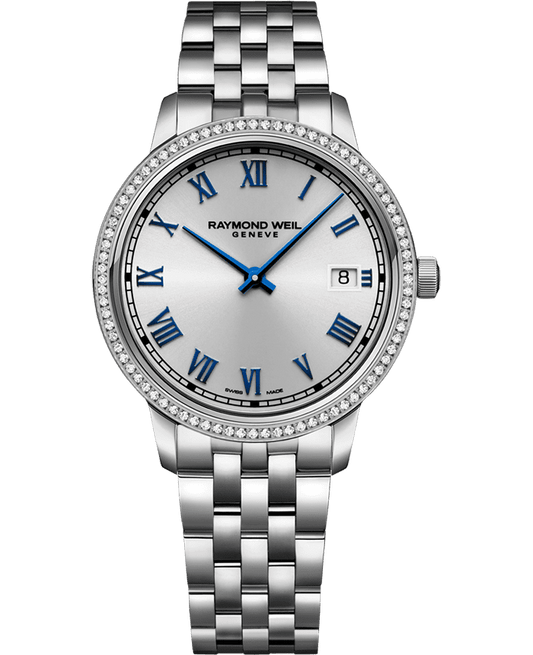 Toccata Ladies 80 Diamonds Quartz Silver Dial Bracelet Watch, 34mm