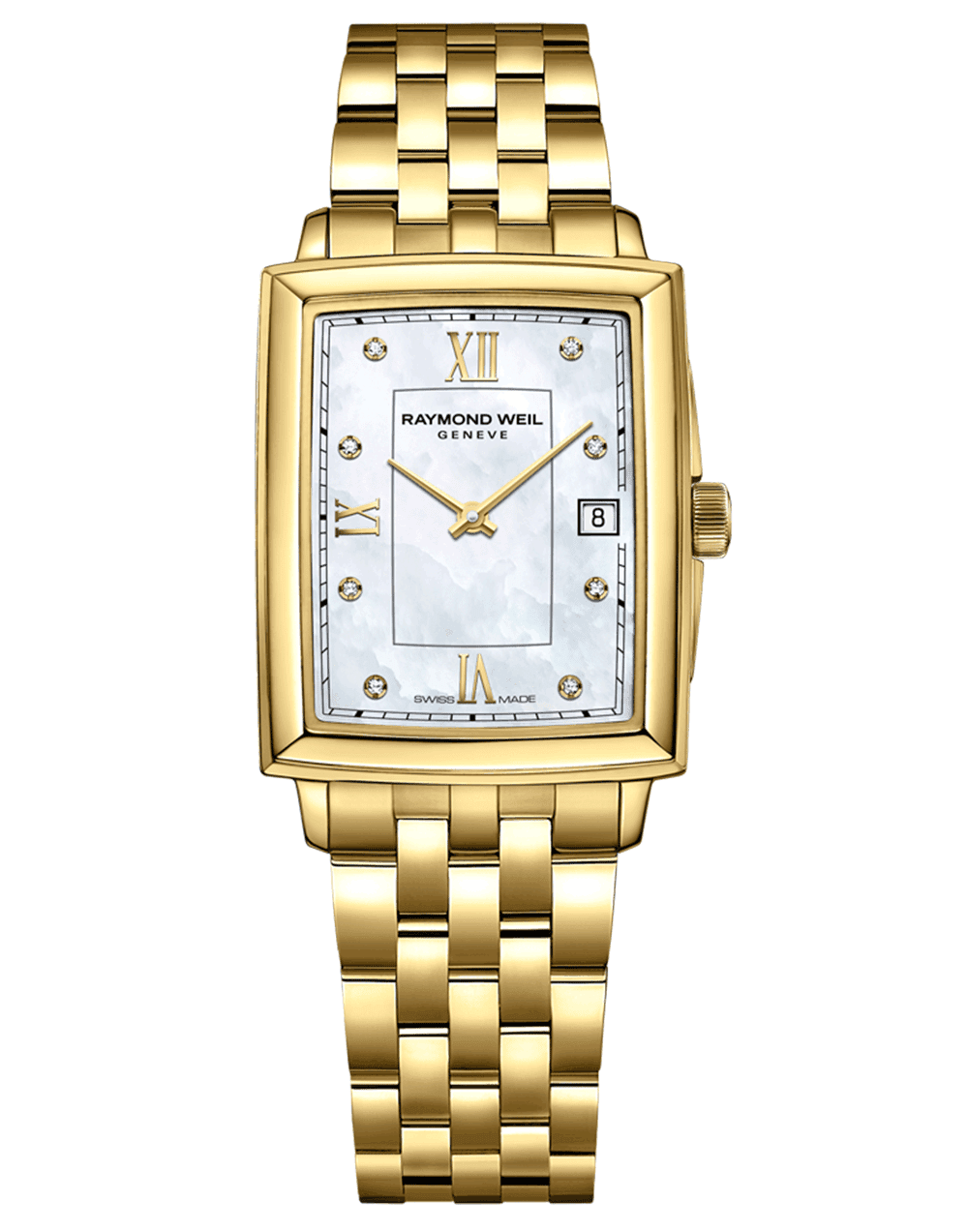 Toccata Ladies Diamond Mother-of-Pearl Dial Gold PVD Bracelet Watch, 22.6 x 28.1mm