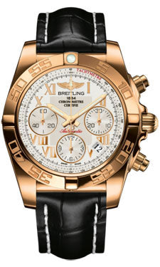 Breitling Chronomat 41 Rose Gold Polished Bezel - Croco Strap - Deployant HB014012/G759-croco-black-deployant Men's Watch
