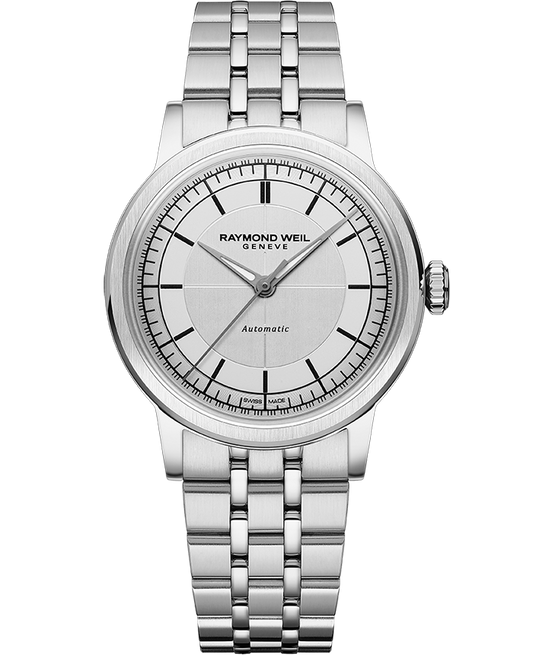 Millesime Automatic Central Seconds Silver Dial Bracelet Watch, 35mm