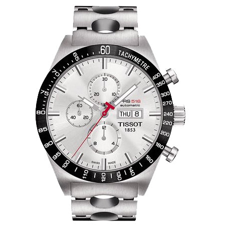 Tissot PRS516 Day Date Silver Dial T044.614.21.031.00 Men's Watch