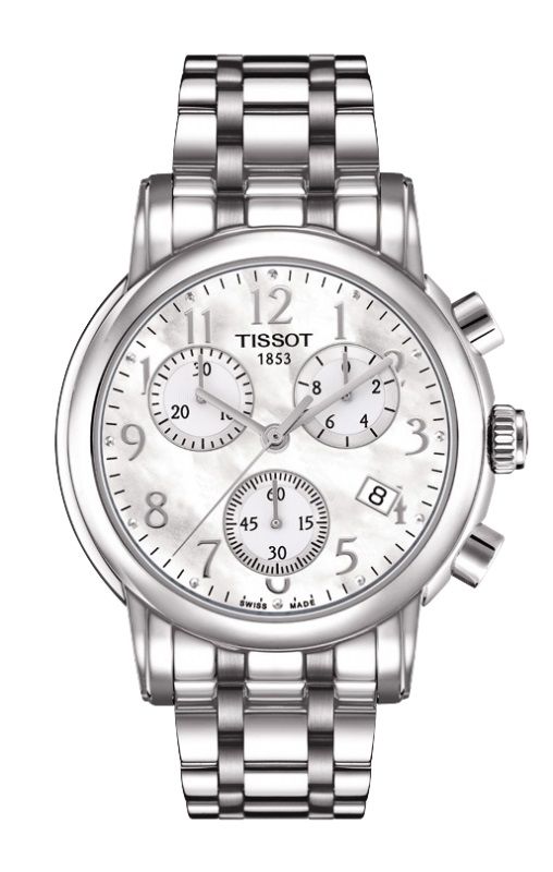 Tissot T Classic Chronograph Mother of Pearl Dial T0502171111200 Ladies Watch