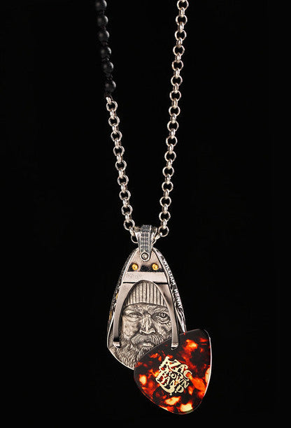 William Henry / Zac Brown Sterling Silver / Gold Inlay Limited Production Pendant with Guitar Pick holder  JEKYLL+HYDE-LTD