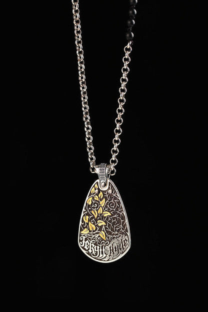 William Henry / Zac Brown Sterling Silver / Gold Inlay Limited Production Pendant with Guitar Pick holder  JEKYLL+HYDE-LTD