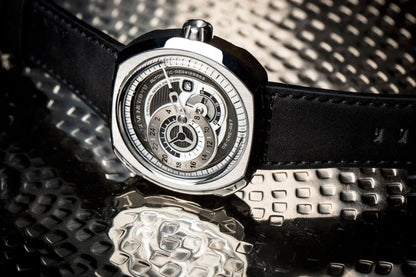 SevenFriday Q Series Automatic Stainless Steel Silver Dial On Strap Men's Watch Q1/1