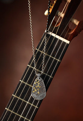 William Henry / Zac Brown Sterling Silver / Gold Inlay Limited Production Pendant with Guitar Pick holder  JEKYLL+HYDE-LTD