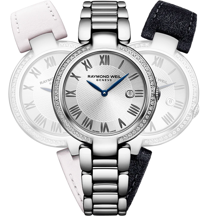 Raymond Weil Shine 32mm Stainless Steel Diamond Bezel On Strap-Bracelet Ladies Watch 1600-STS-RE659