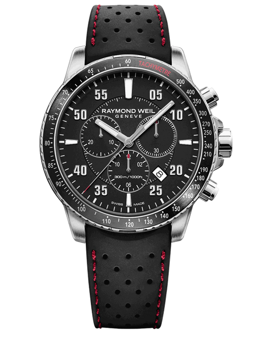Raymond Weil Tango Quartz Chronograph 43mm Stainless Steel On Strap Men's Watch 8570-SR1-05207
