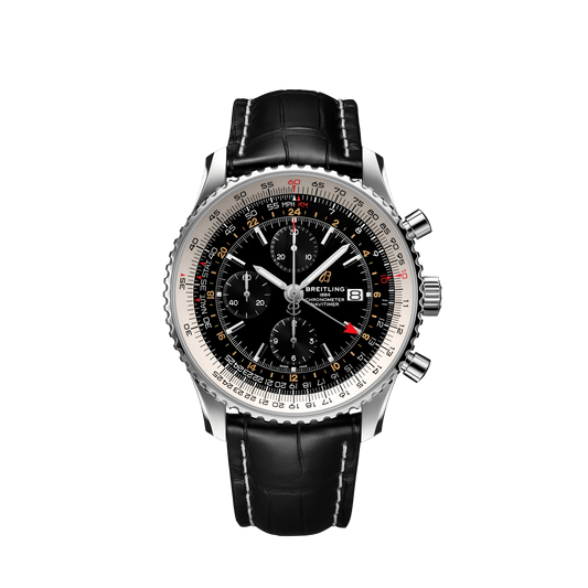 Breitling Navitimer Chronograph GMT 46 Stainless Steel On Tang Strap Men's Watch A24322121B2P1
