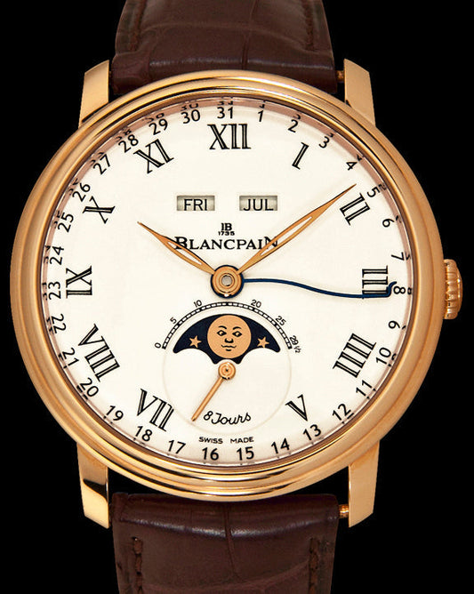 Blancpain Villeret Complete Calendar Automatic Moonphase 18kt Rose Gold 6639-3631-55B