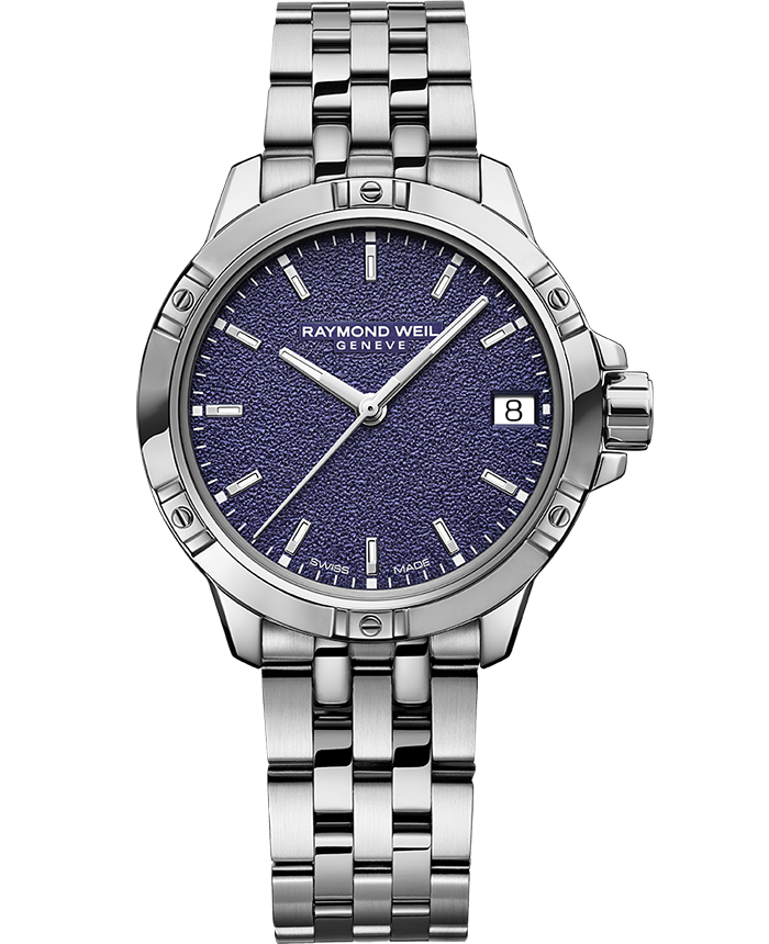 Tango Ladies Quartz Deep Purple Frosted Dial Bracelet Watch, 30mm