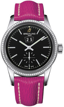 Breitling Transocean 38 Dia Bazel A1631053/BD15 Fuschia Sahara Tang Mens Watch