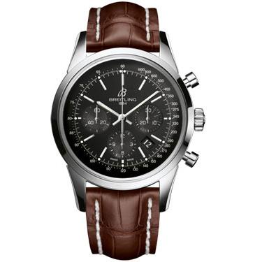 Breitling Transocean 01 Chronograph Stainless Steel AB015212/BA99-croco-brown-folding