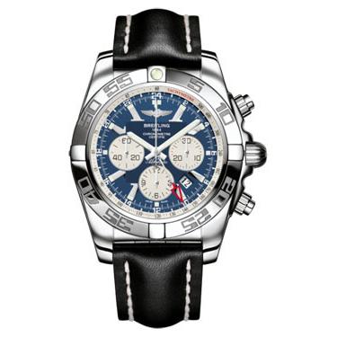 Breitling Chronomat GMT Leather Strap AB041012/C834-leather-black-tang