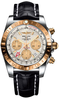 Breitling Chronomat 44 GMT CB042012/G75 Steel and Gold on croco-black-deployant Men's Watch