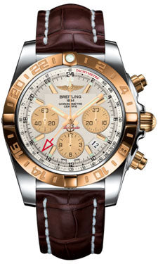 Breitling Chronomat 44 GMT CB042012/G755 Steel and Gold on croco-brown-tang Men's Watch