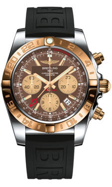Breitling Chronomat 44 GMT CB042012/Q590 Steel and Gold on Diver-Pro-iii-Black-Tang Men's Watch