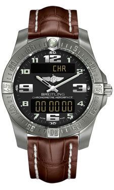 Breitling Aerospace Evo Croco Strap - Deployant Buckle E7936310/BC27-croco-brown-deployant Men's Watch