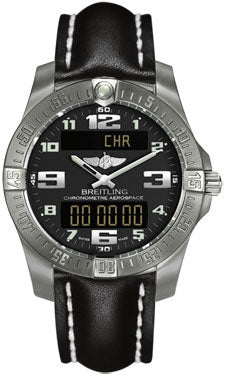 Breitling Aerospace Evo Leather Strap - Tang Buckle E7936310/BC27-leather-black-tang Men's Watch