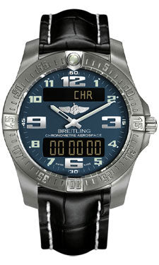 Breitling Aerospace Evo Croco Strap - Deployant Buckle E7936310/C869-croco-black-deployant Men's Watch