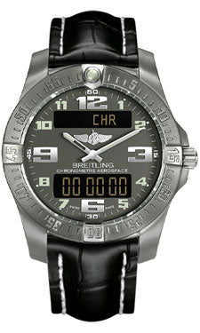 Breitling Aerospace Evo Croco Strap - Tang Buckle E7936310/F562-croco-black-tang Men's Watch